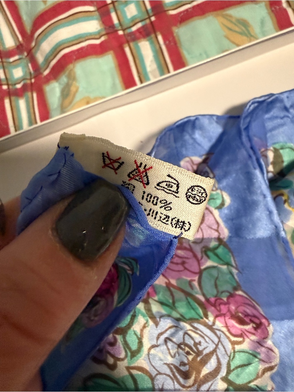 Yves Saint Laurent Floral Silk 💯 silk Scarf Multicolor! Like New - Picture 6 of 7
